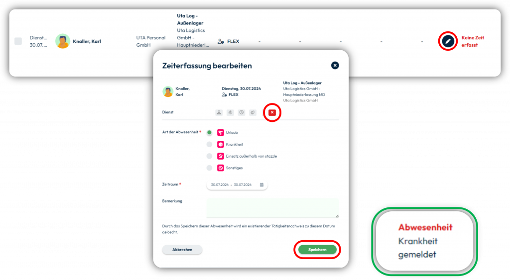 growth Abwesenheit