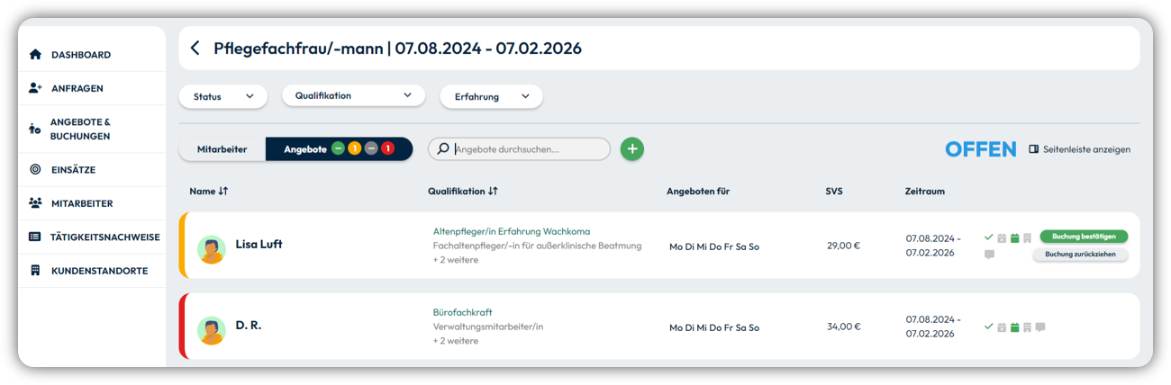 growth HÜD Status GELB